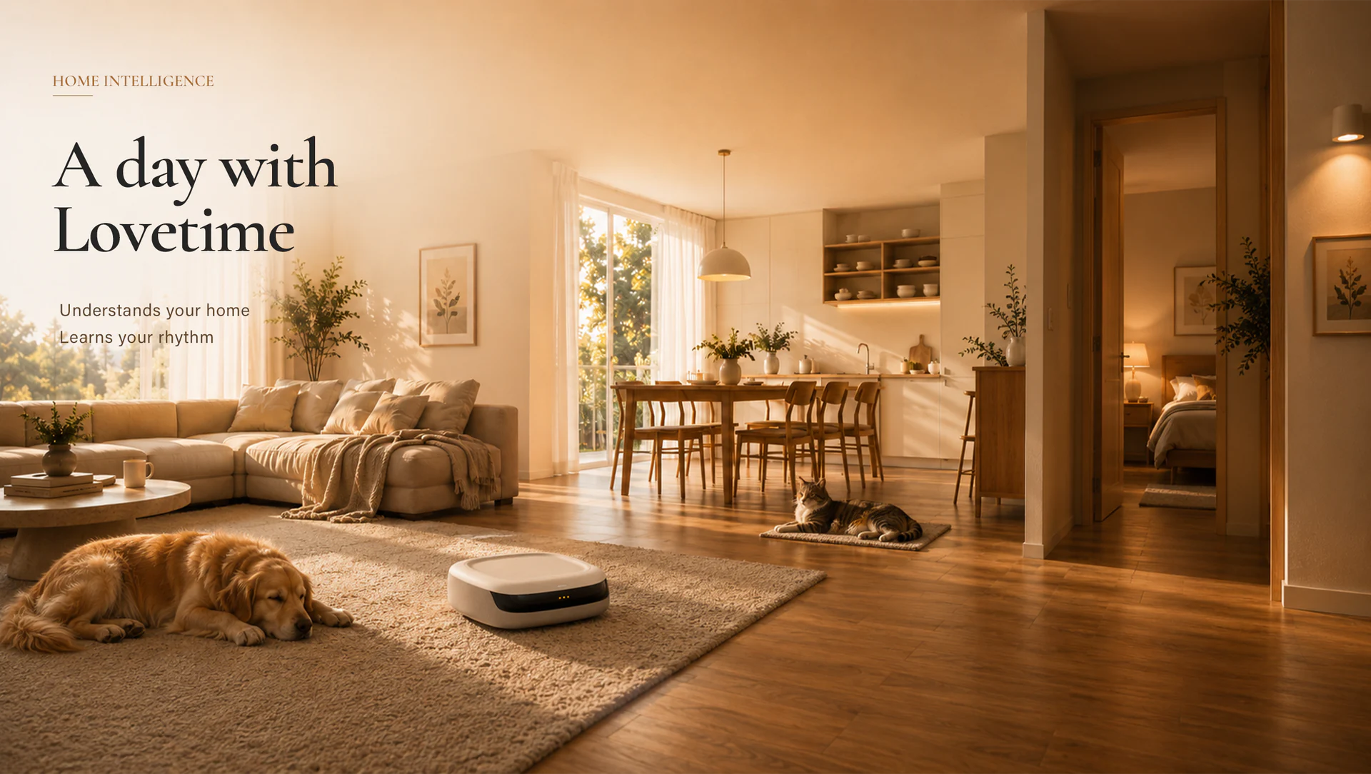 Lovetime home intelligence section